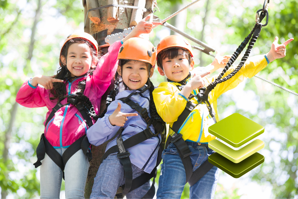 Zip line on LawnJobOS