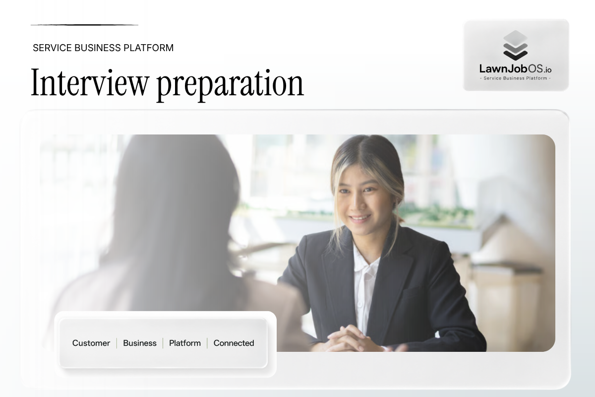 Interview preparation on LawnJobOS