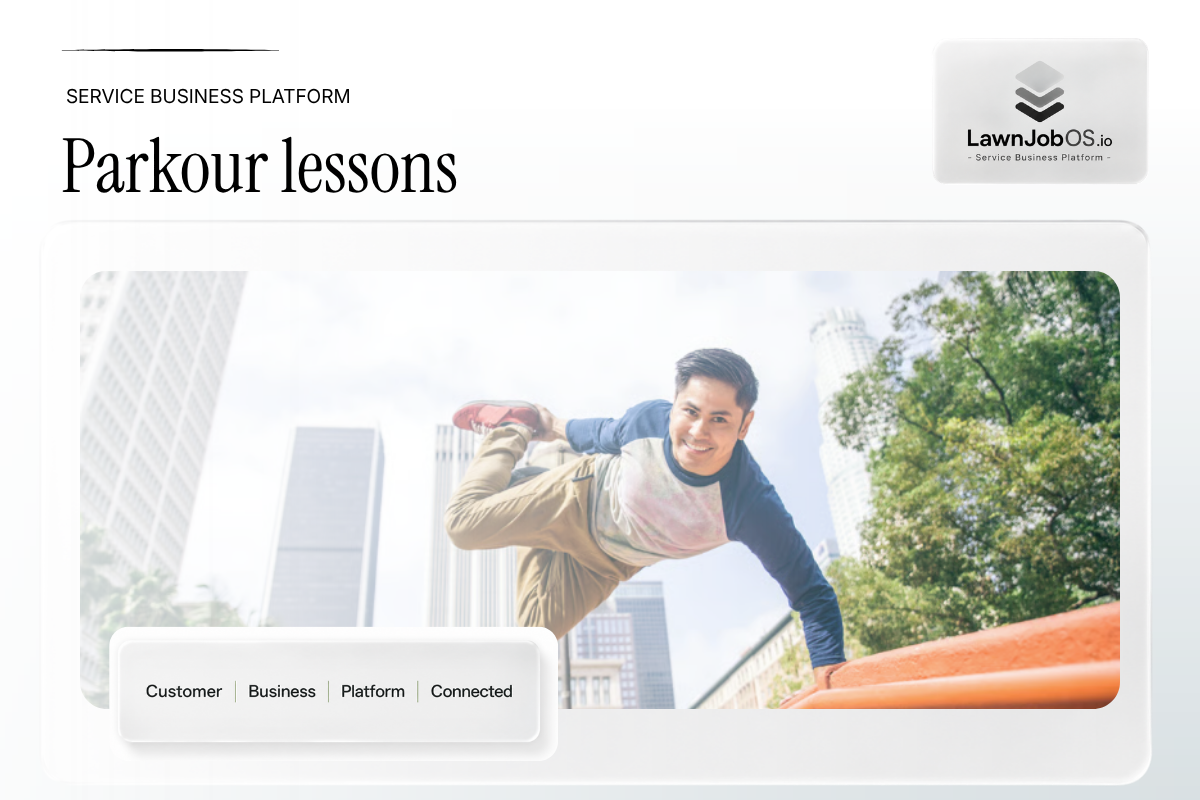 Parkour lessons on LawnJobOS