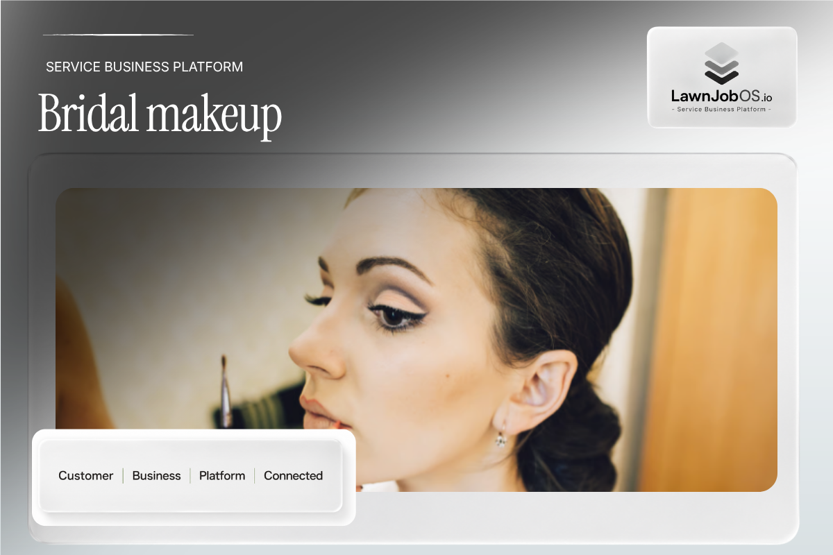 Bridal makeup on LawnJobOS