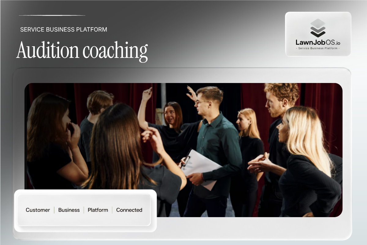 audition coaching scheduling software on LawnJobOS