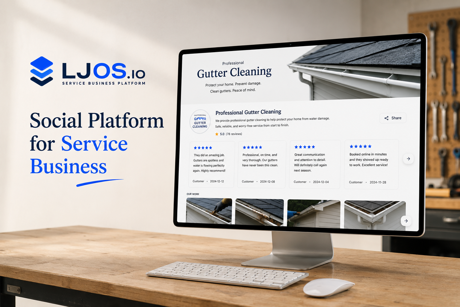 gutter cleaning master on LawnJobOS