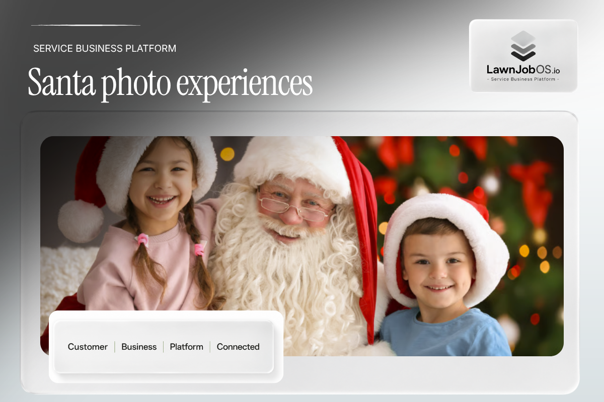 Santa photo experiences on LawnJobOS