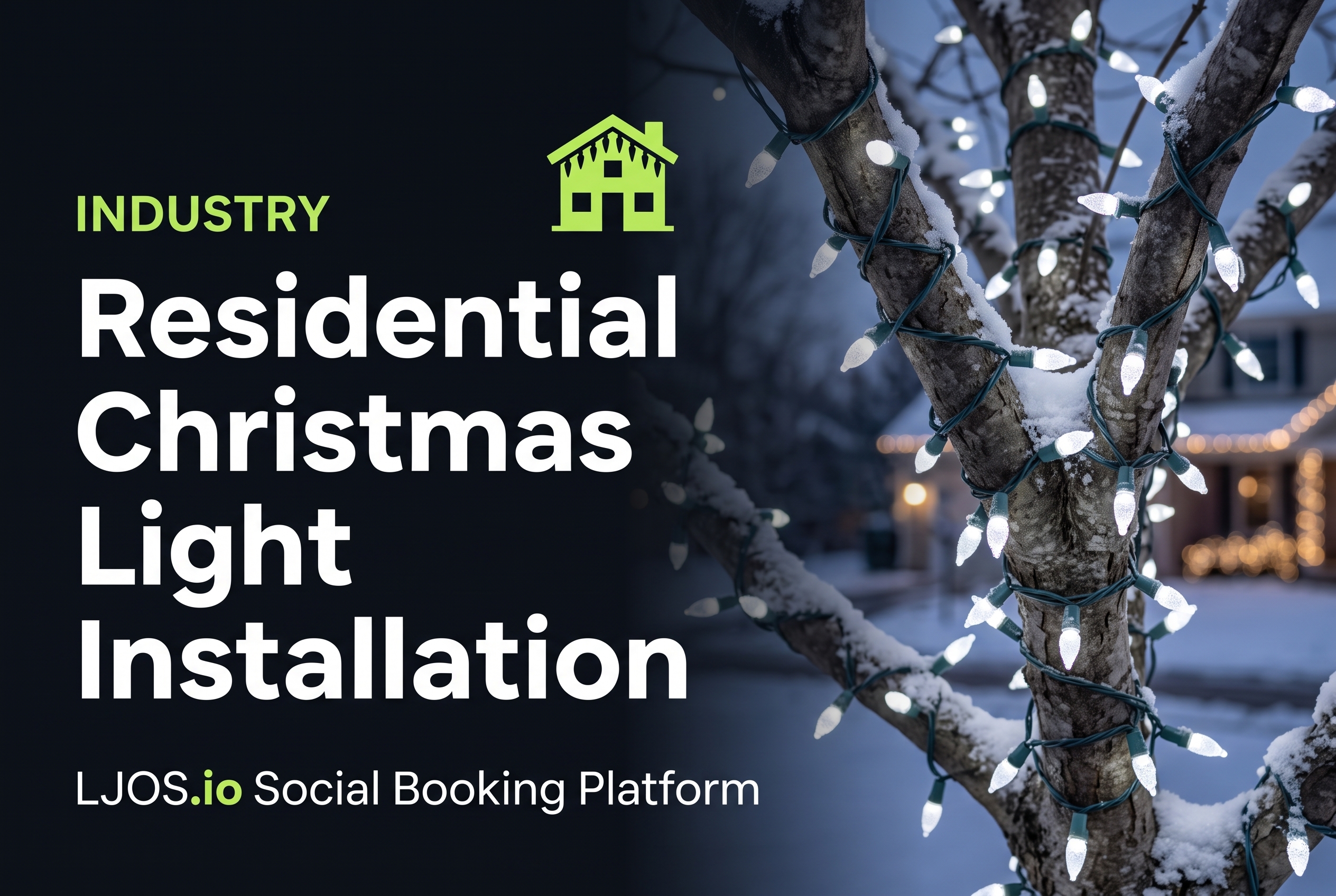 Residential Christmas Light Installation on LawnJobOS