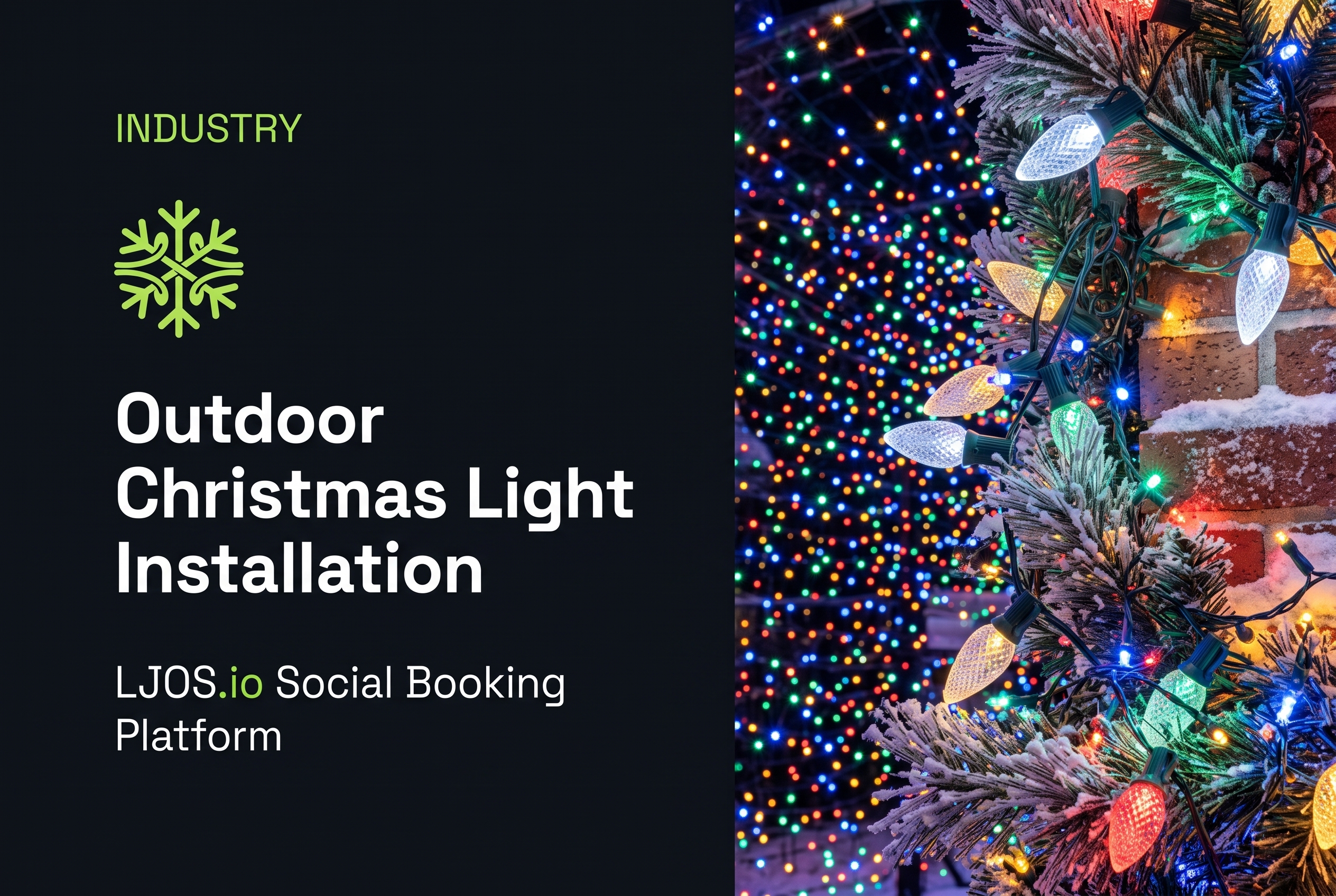 Outdoor Christmas Light Installation on LawnJobOS